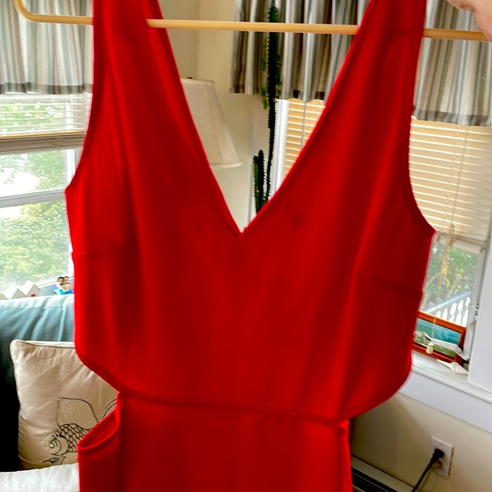 Red dress with cut outs, brand new never worn